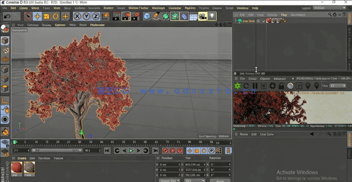 C4D与Octane逼真自然树场景实例制作视频教程(图3)