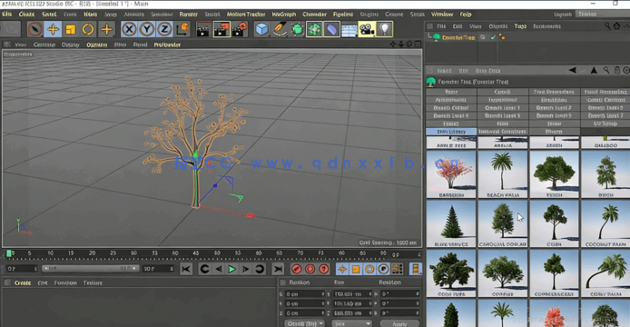 C4D与Octane逼真自然树场景实例制作视频教程(图2)
