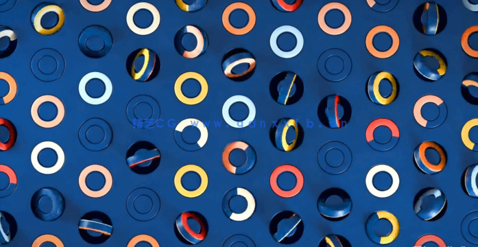 C4D与AE创意色彩几何三维动画制作视频教程(图5)