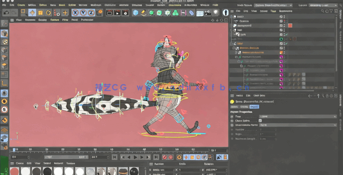 C4D中Toon rig预设实例训练视频教程 (图5)
