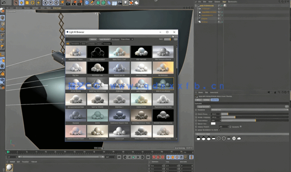 C4D中Light Kit Pro灯光照明预设使用技术视频教程(图2)