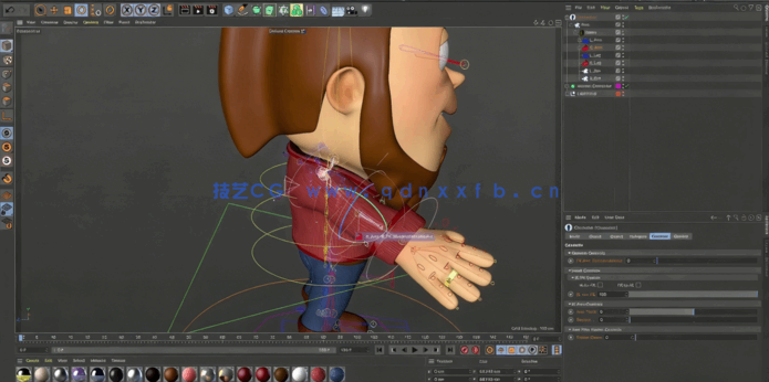 C4D种3D角色绑定动画大师班训练视频教程(图2)