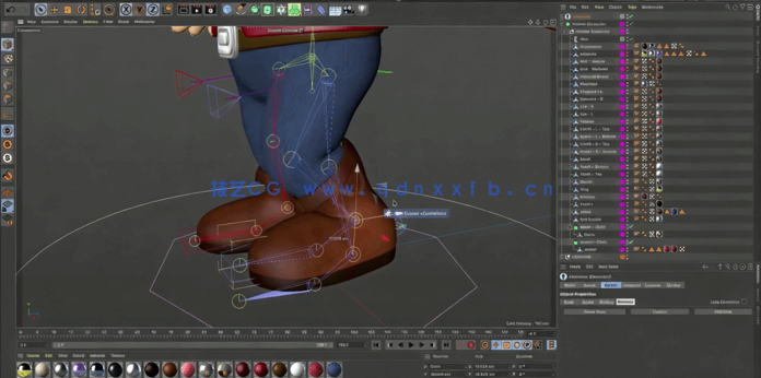 C4D种3D角色绑定动画大师班训练视频教程(图4)