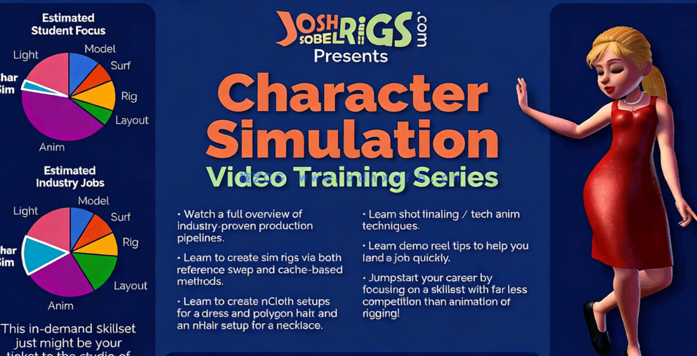 Maya迪斯尼艺术家Josh Sobel人物角色动画模拟技术训练视频教程(图1)