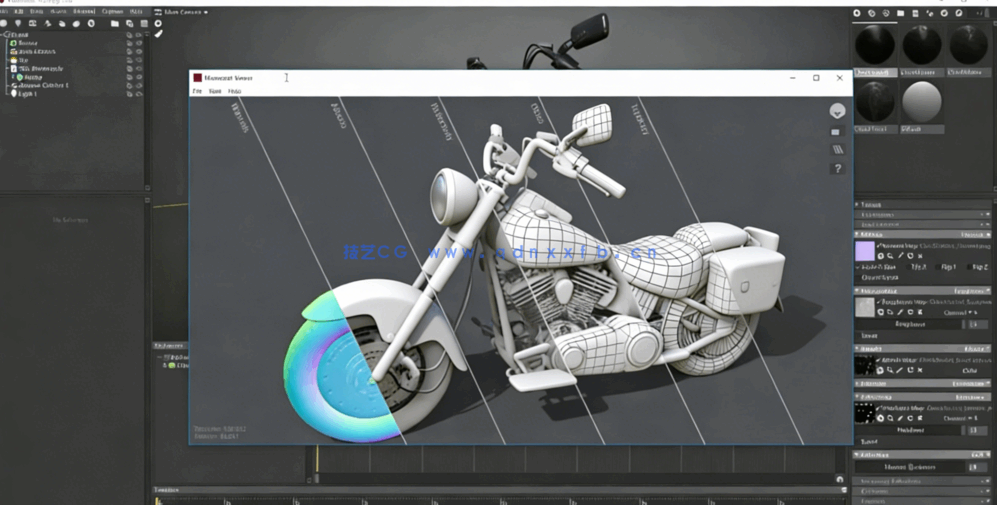 Maya摩托车硬表面建模完整制作流程视频教程(图4)