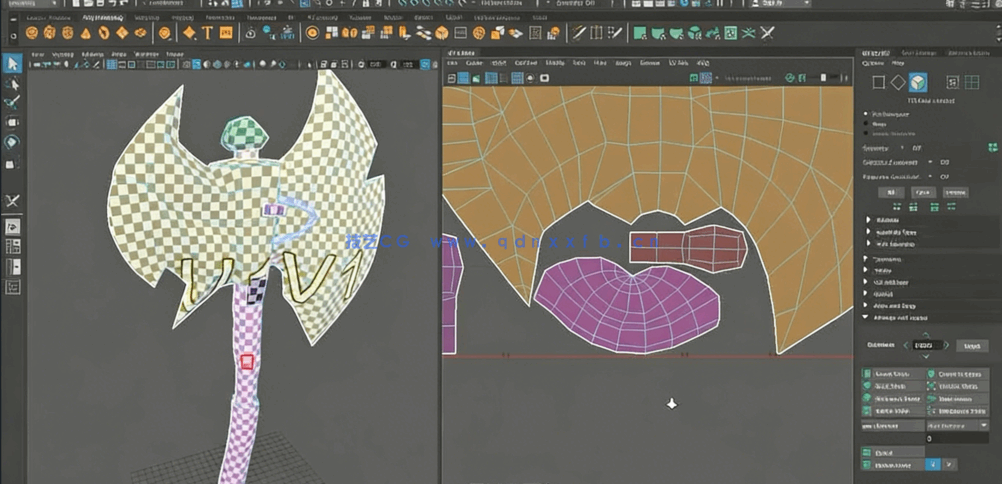 Maya Zbrush与SP游戏武器建模和纹理设计视频课程(图5)