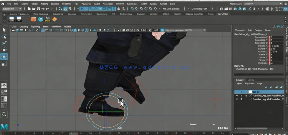 Maya角色周期循环行走动画实例制作视频课程(图2)