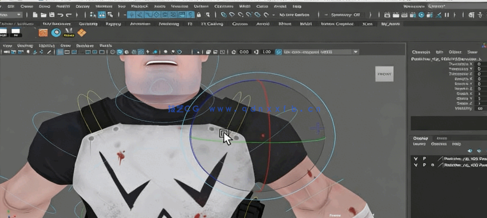 Maya角色周期循环行走动画实例制作视频课程(图3)