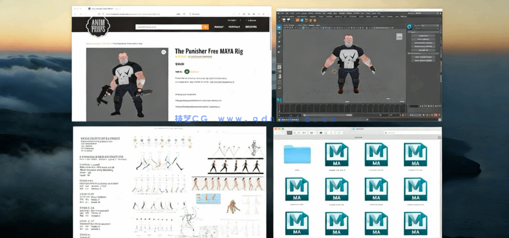 Maya角色周期循环行走动画实例制作视频课程(图5)