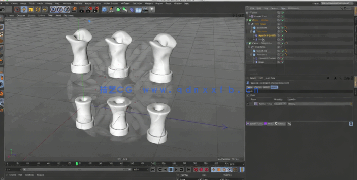 Cinema 4D克隆着色对象动画视频教程 (图4)