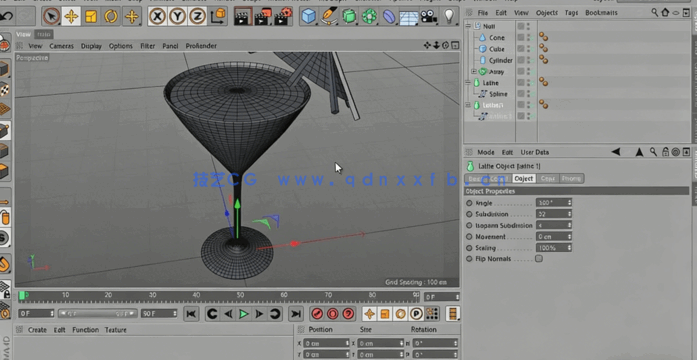 C4D样条线建模技术基础训练视频教程 (图2)