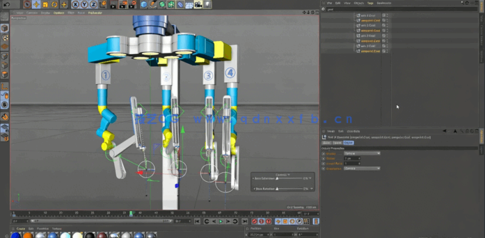 Cinema 4D精准外科机械手臂动画制作视频教程(图6)