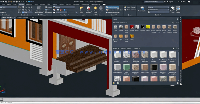AutoCAD 2D3D智能房屋外观与室内设计训练视频教程(图6)