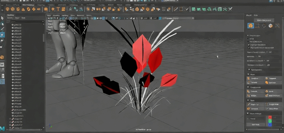 Maya顽皮狗艺术家为游戏创建复杂植被游戏环境视频教程(图4)