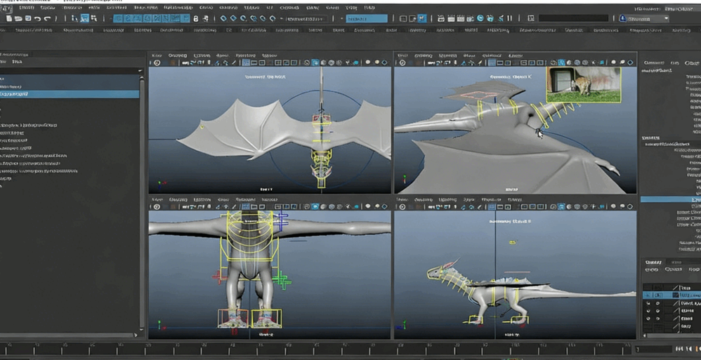 Maya巨龙行走周期动画实例制作训练视频教程(图2)