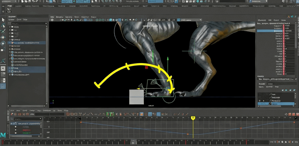 Maya巨龙行走周期动画实例制作训练视频教程(图4)