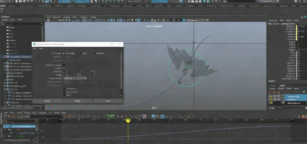 Maya巨龙行走周期动画实例制作训练视频教程(图6)