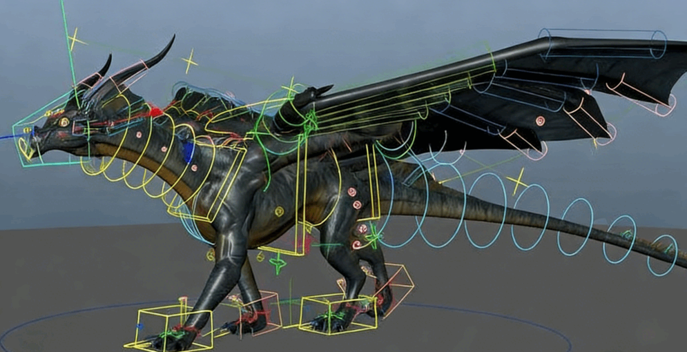 Maya巨龙行走周期动画实例制作训练视频教程(图7)