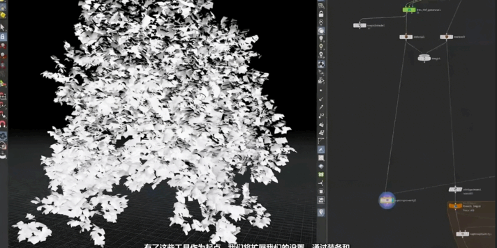 Houdini中KineFX和Labs Tree Tools插件创建程序化(图3)