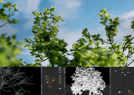 Houdini中KineFX和Labs Tree Tools插件创建程序化(图5)