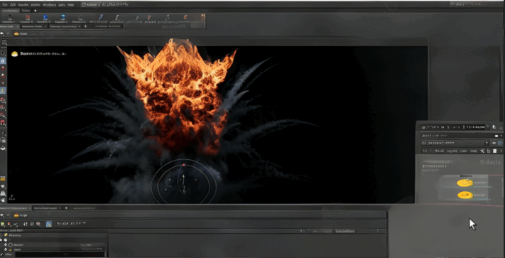 Houdini中Axiom GPU求解器制作火焰和爆炸特效视频(图2)