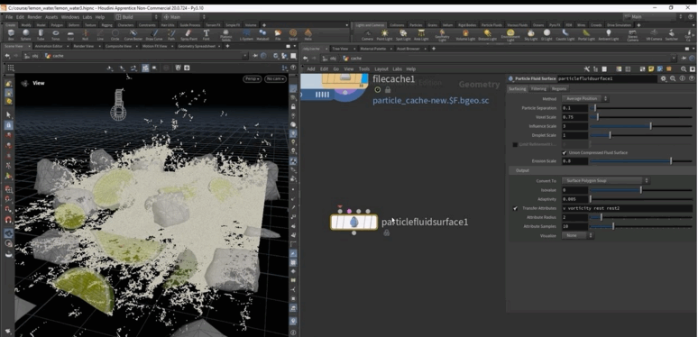  Houdini小规模液体模拟动画技术视频教程(图3)
