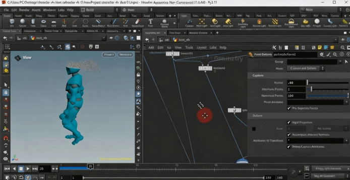 Houdini角色化尘粒子消散特效实例制作视频教程(图4)