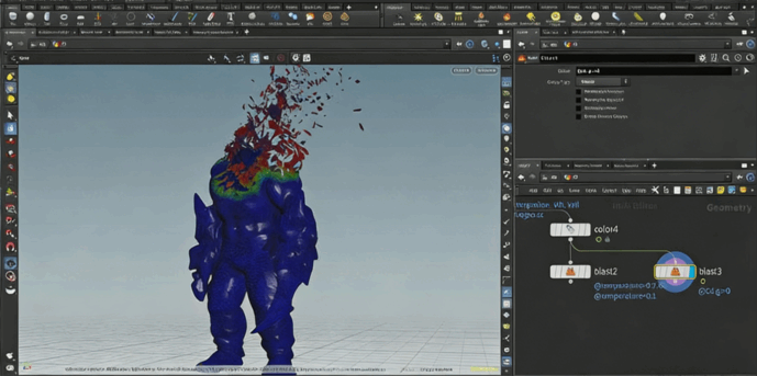 Houdini与Nuke溶解分解视觉特效制作视频教程(图4)