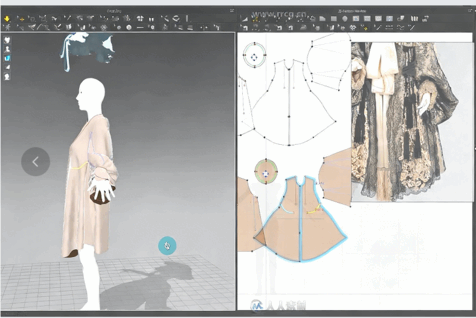 Marvelous Designer中创建花纹蕾丝连衣裙视频教程(图2)
