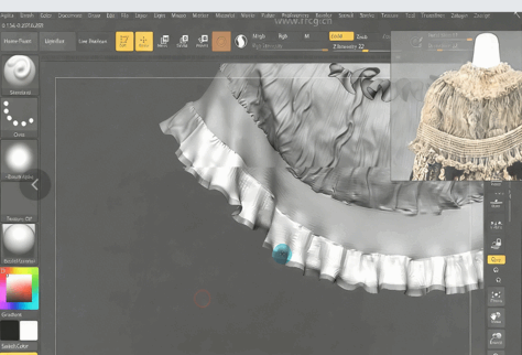Marvelous Designer中创建花纹蕾丝连衣裙视频教程(图3)
