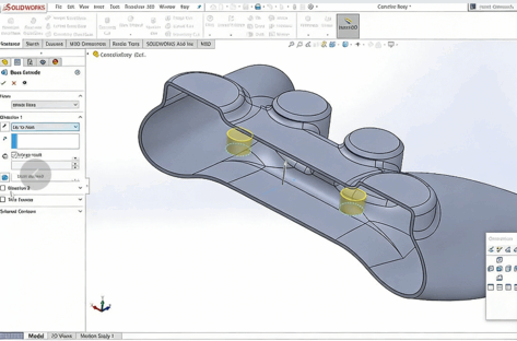 SolidWorks消费级电子产品游戏手柄设计视频教程(图3)