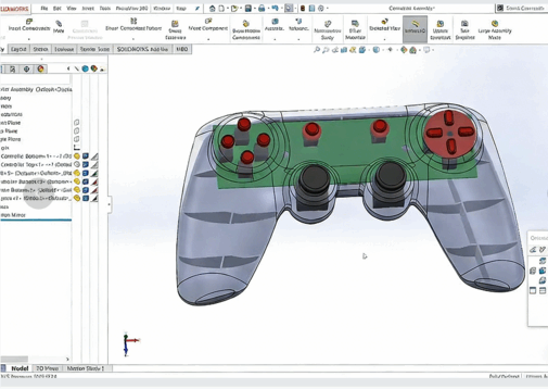 SolidWorks消费级电子产品游戏手柄设计视频教程(图4)
