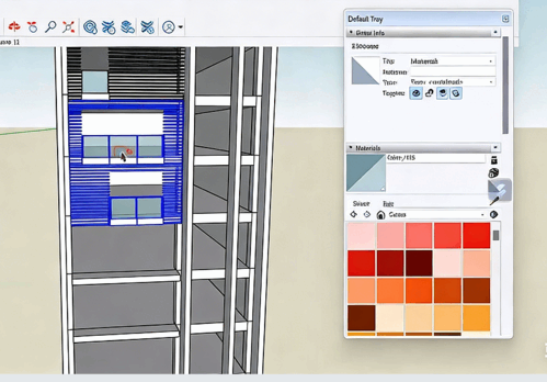 SketchUp建筑外立面建模设计训练视频教程(图3)
