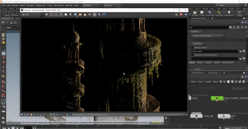 Houdini神秘塔楼程序化建模实例制作视频教程(图4)