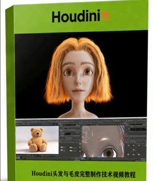 Houdini 19.5头发与毛皮完整制作技术训练视频教程 (图1)