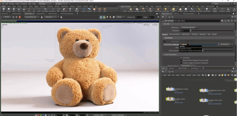 Houdini 19.5头发与毛皮完整制作技术训练视频教程 (图3)