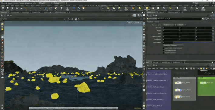 Houdini飞船起飞粒子沙粒碎石特效制作视频教程(图4)