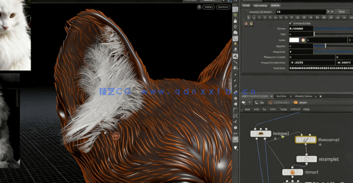Houdini动物生物毛发完整制作工作流程视频教程 (图3)