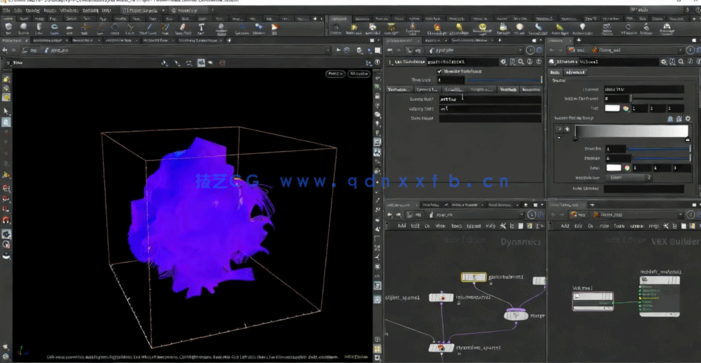 Houdini中Pyro燃烧火焰实例制作训练视频教程(图4)
