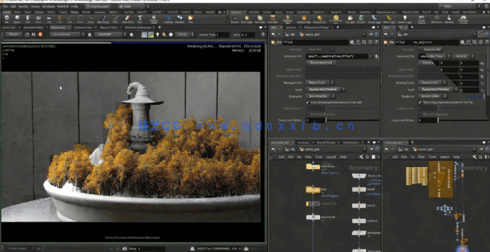 Houdini树叶秋叶群集建模与高效渲染技术视频教程(图2)