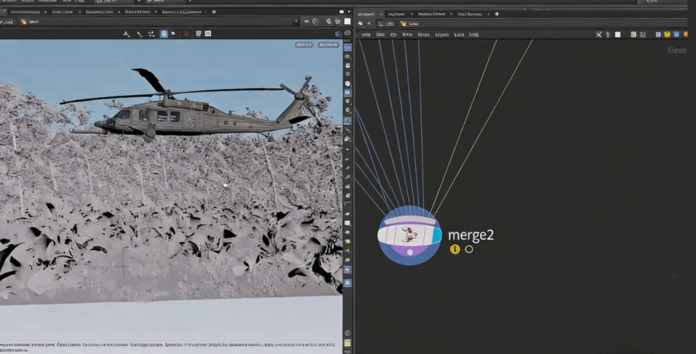 Houdini直升机模拟着陆程序性动画制作流程视频教程(图4)