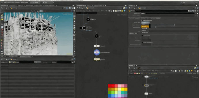 Houdini建筑拆除破坏全场景特效实例制作视频教程(图4)