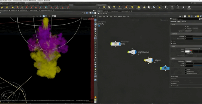 Houdini墨水滴在水中特效实例制作视频教程(图3)
