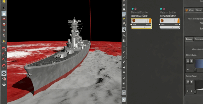Houdini战舰爆炸特效制作工作流程视频教程 (图4)
