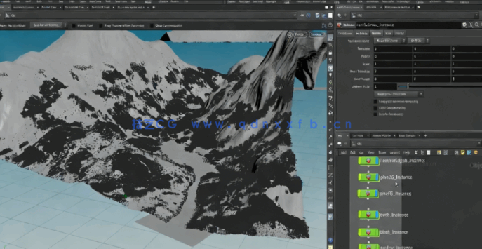 Houdini大型光影景观自然环境场景视频教程(图4)