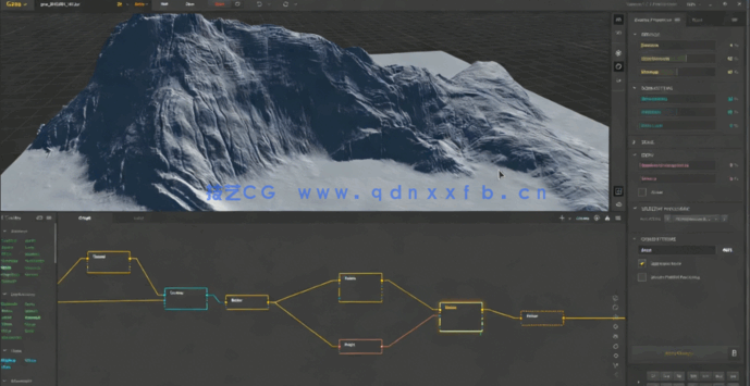 Gaea与Houdini逼真冰冷悬崖岩石环境景观制作工作流视频教程(图6)