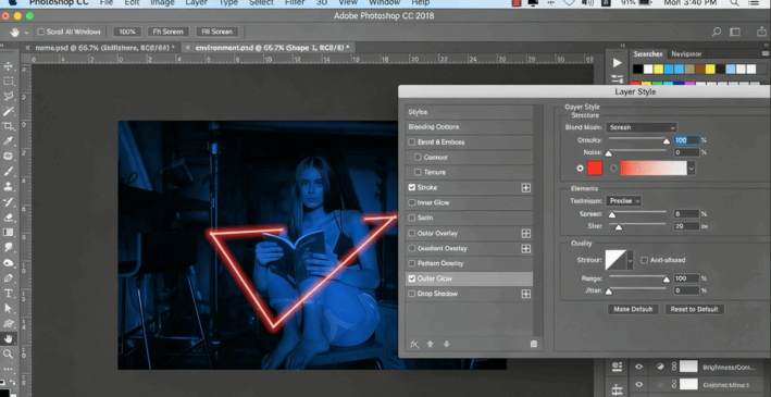 Photoshop霓虹灯特效制作工作流程视频教程(图4)