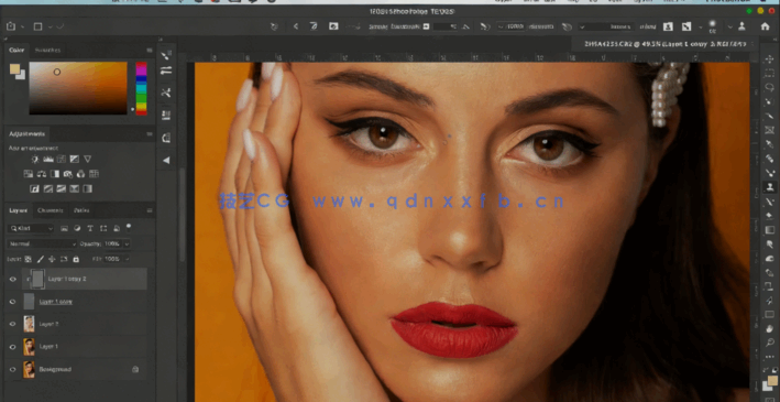 PS创建高端人像面容美颜修饰处理工作流程视频教程(图3)