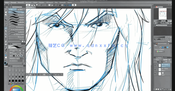 PS角色草图到上色过程详细实例训练视频教程(图5)