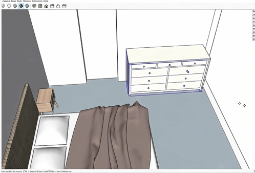 Sketchup卧室建模室内设计实例制作训练视频教程(图3)